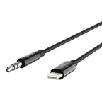 Belkin Lightning to 3.5mm Audio Cable for iPhone - High-Res Sound (0.9M Black) 