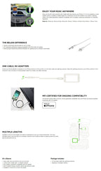Belkin Lightning to 3.5mm Audio Cable 0.9M - White Belkin