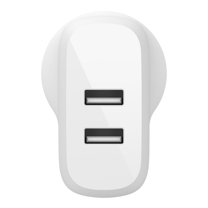 Belkin BoostCharge 24W Dual USB Charger Kit with 1M Lightning Cable - White 
