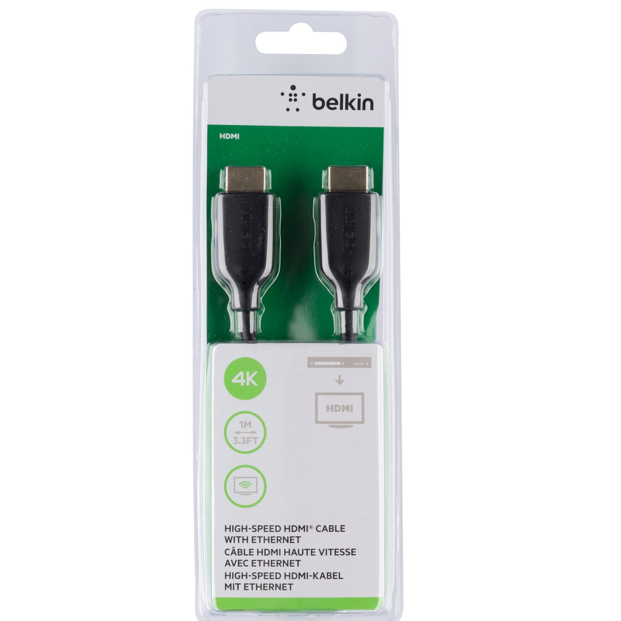 Belkin High-Speed 4K HDMI Cable with Ethernet (1M) - Black 
