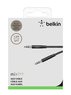 Belkin MIXIT Metallic AUX Cable 1.2M - Black | Durable Audio Cable Belkin