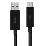 Belkin USB-C to USB-A Cable 1M Black - 60W Fast Charge & 10Gbps Data 