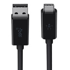 Belkin USB-C to USB-A Cable 1M Black - 60W Fast Charge, 10Gbps Data Belkin