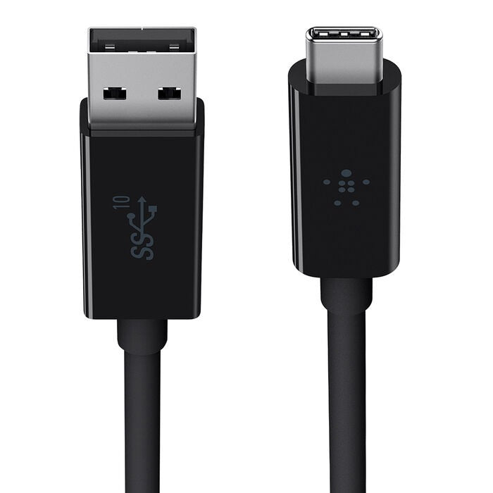 Belkin USB-C to USB-A Cable 1M Black - 60W Fast Charge, 10Gbps Data Belkin