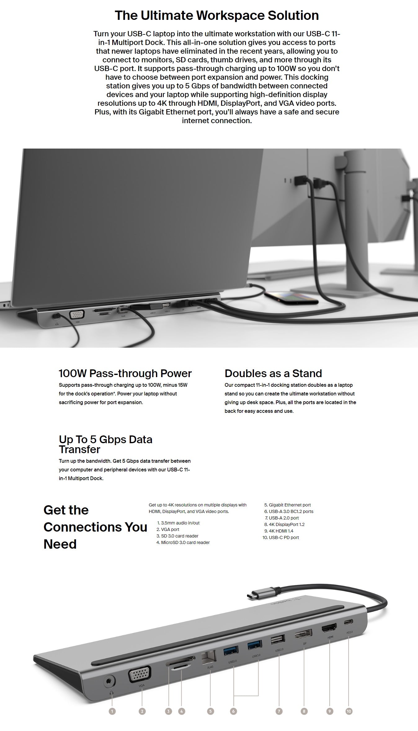 Belkin 11-in-1 USB-C Docking Station with 4K HDMI & 100W PD Belkin