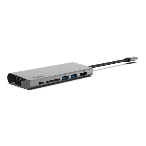 Belkin USB-C Multimedia Hub | 7-in-1 Compact Laptop Adapter with 60W Power Belkin