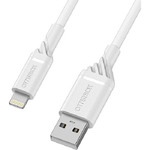 OtterBox 24W Dual Port Car Charger with Lightning Cable - White Otterbox