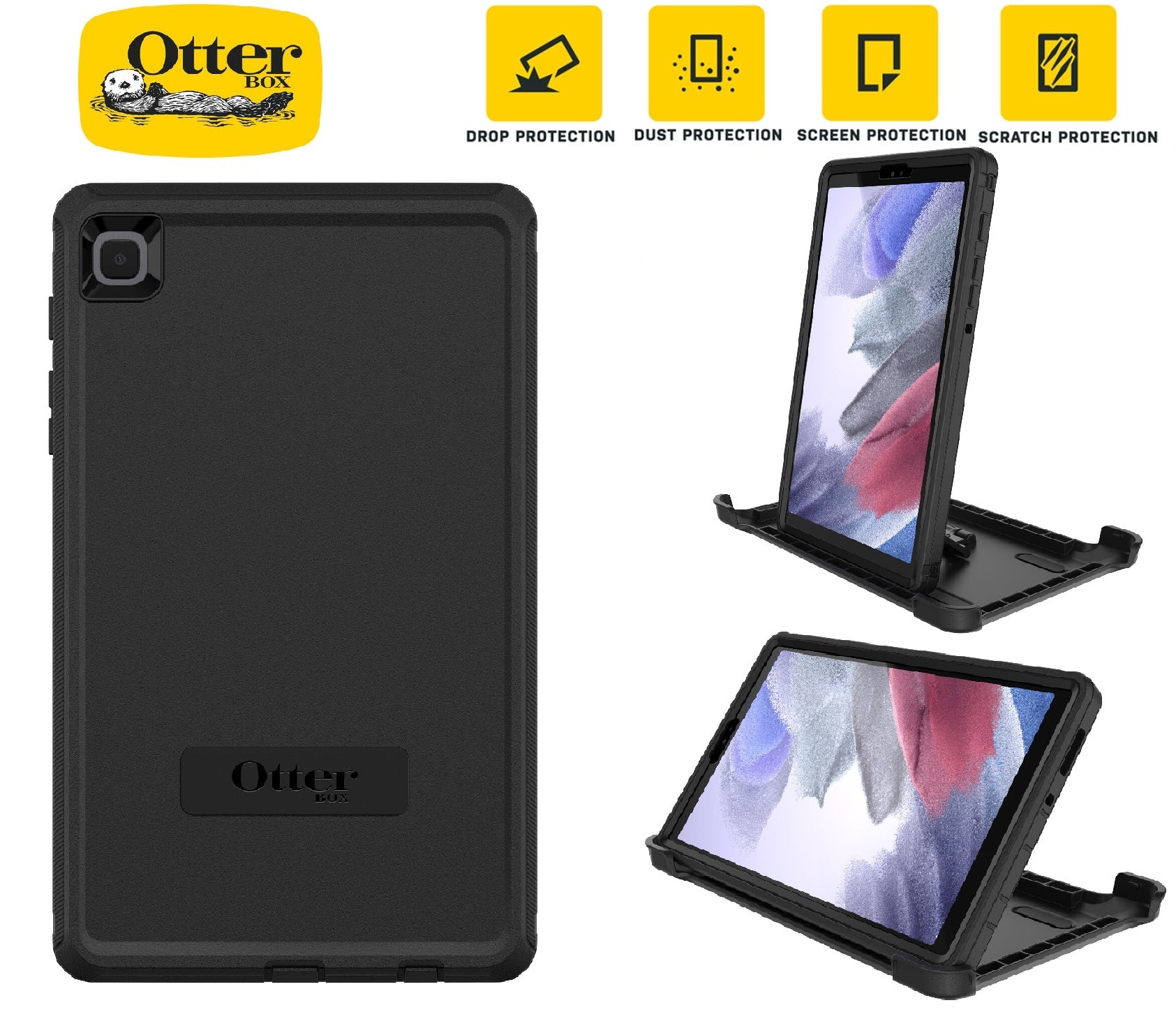 OtterBox Defender Case for Samsung Galaxy Tab A7 Lite - Black Otterbox