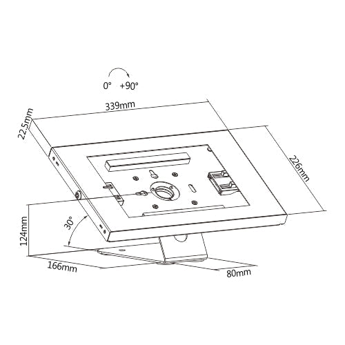 Brateck Anti-Theft Wall/Countertop Tablet Holder 9.7-11 iPads & Tablets Brateck