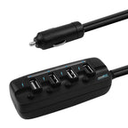 Rapid 4-Port USB Car Charger w/ Individual ON/OFF Switches MBEAT