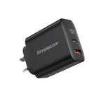 Simplecom CU265 65W GaN Dual Port USB-C Fast Wall Charger for Laptops & Phones Simplecom