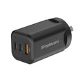 Simplecom CU365 65W GaN Charger: Dual USB-C & USB-A for Laptop & Phone Simplecom