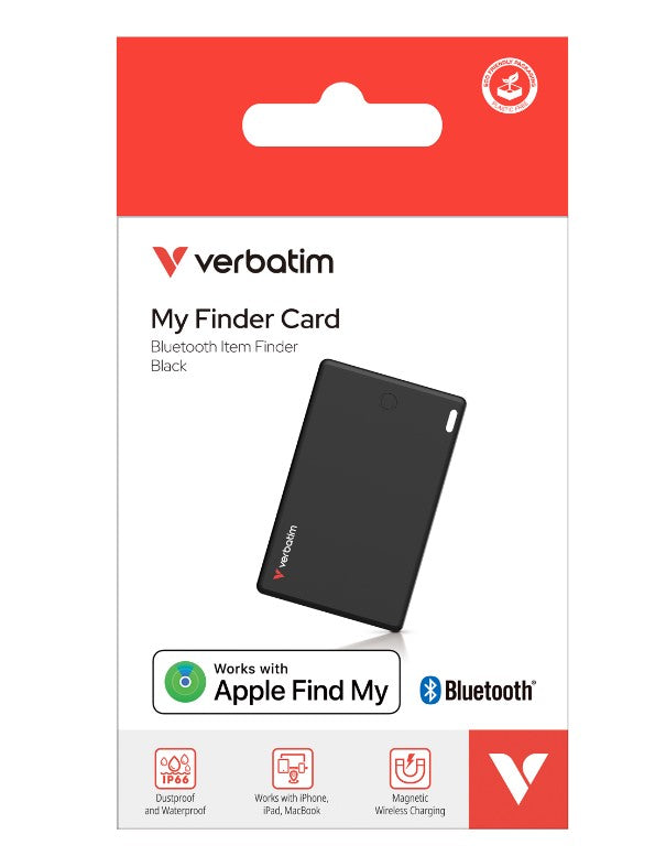 Verbatim My Finder Card: Slim Bluetooth Wallet Tracker with Apple Find My Verbatim