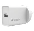 Verbatim 2.4A Fast USB Wall Charger - White Single Port Verbatim