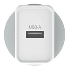 Verbatim 2.4A Fast USB Wall Charger - White Single Port Verbatim