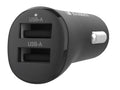 Verbatim Dual Port Fast Car Charger - 3.4A USB - Black Verbatim