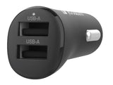Verbatim Dual Port Fast Car Charger - 3.4A USB - Black