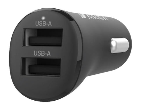 Verbatim Dual Port Fast Car Charger - 3.4A USB - Black