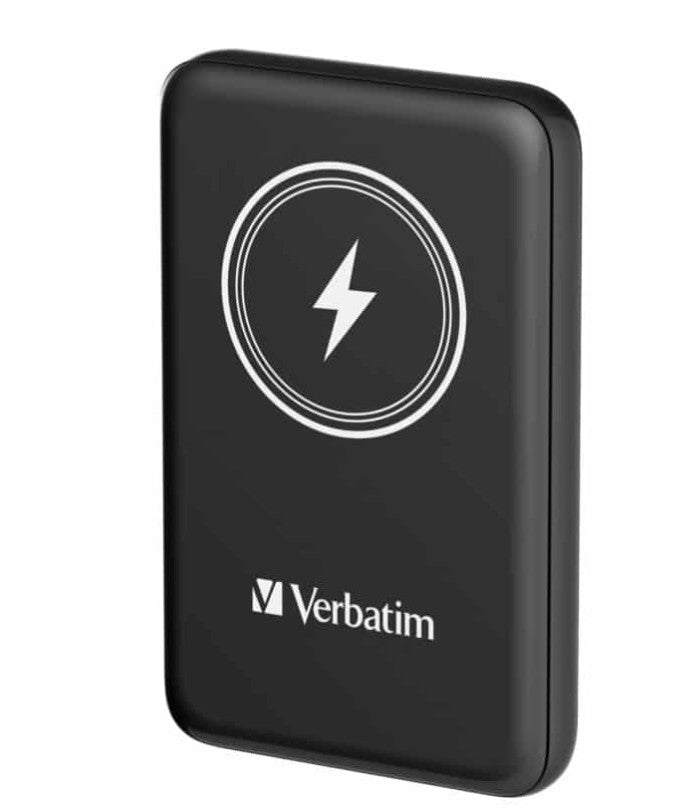 Verbatim 10000mAh PD 20W Fast Portable Charger with 2 Cables - Black Verbatim