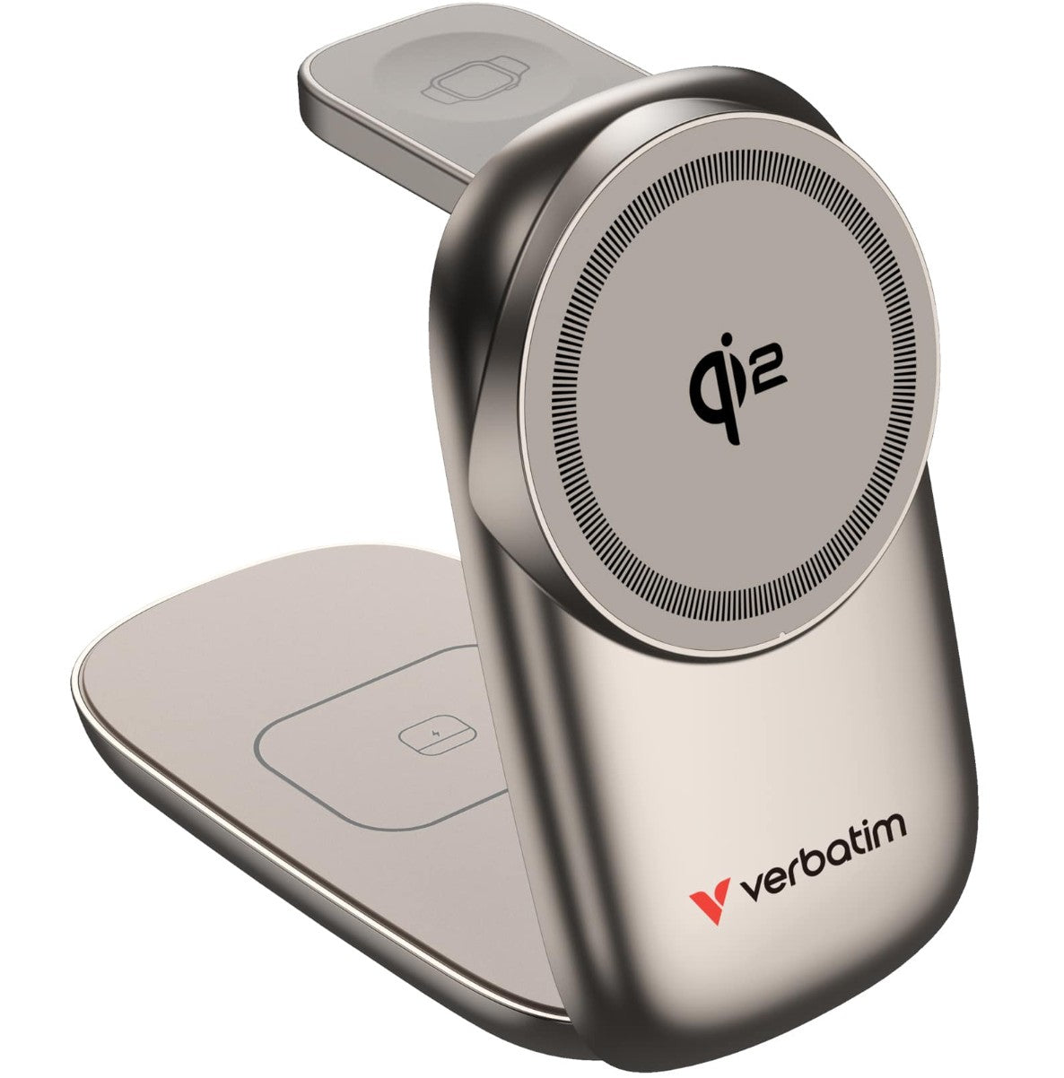 Verbatim Qi2 3-in-1 Fast Wireless Charger - Phone, Watch, Buds Verbatim
