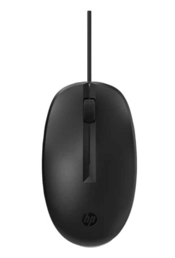 HP 125 Wired USB Mouse - Comfortable, Plug & Play Design 