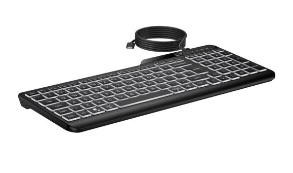 HP 405 Multi-Device Backlit Wired Keyboard | USB-C | Full Numpad HP
