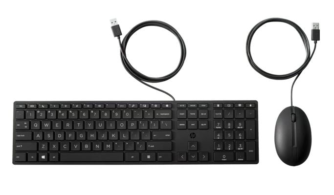 HP 320 Wired Keyboard & Mouse Combo - USB Plug & Play HP