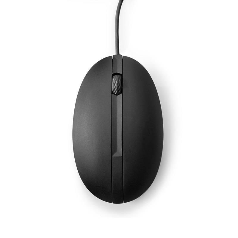 HP Wired Desktop 320M Mouse 1200dpi 3 Botton Wired USB-A Connector Optical Red Sensor 1.8M Cable Length Black