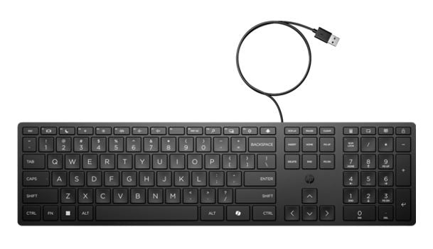 HP Wired 320K Full-Size USB Keyboard | Durable & Easy Clean HP