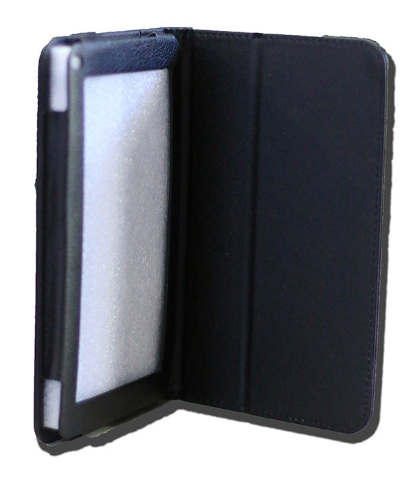 LeaderTab7 Black Faux Leather Folio Protective Case Leader