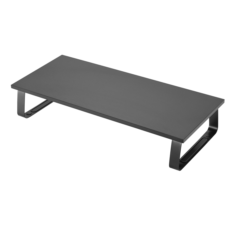 Ergolife Black Ergonomic Monitor Stand Riser - Durable Steel 