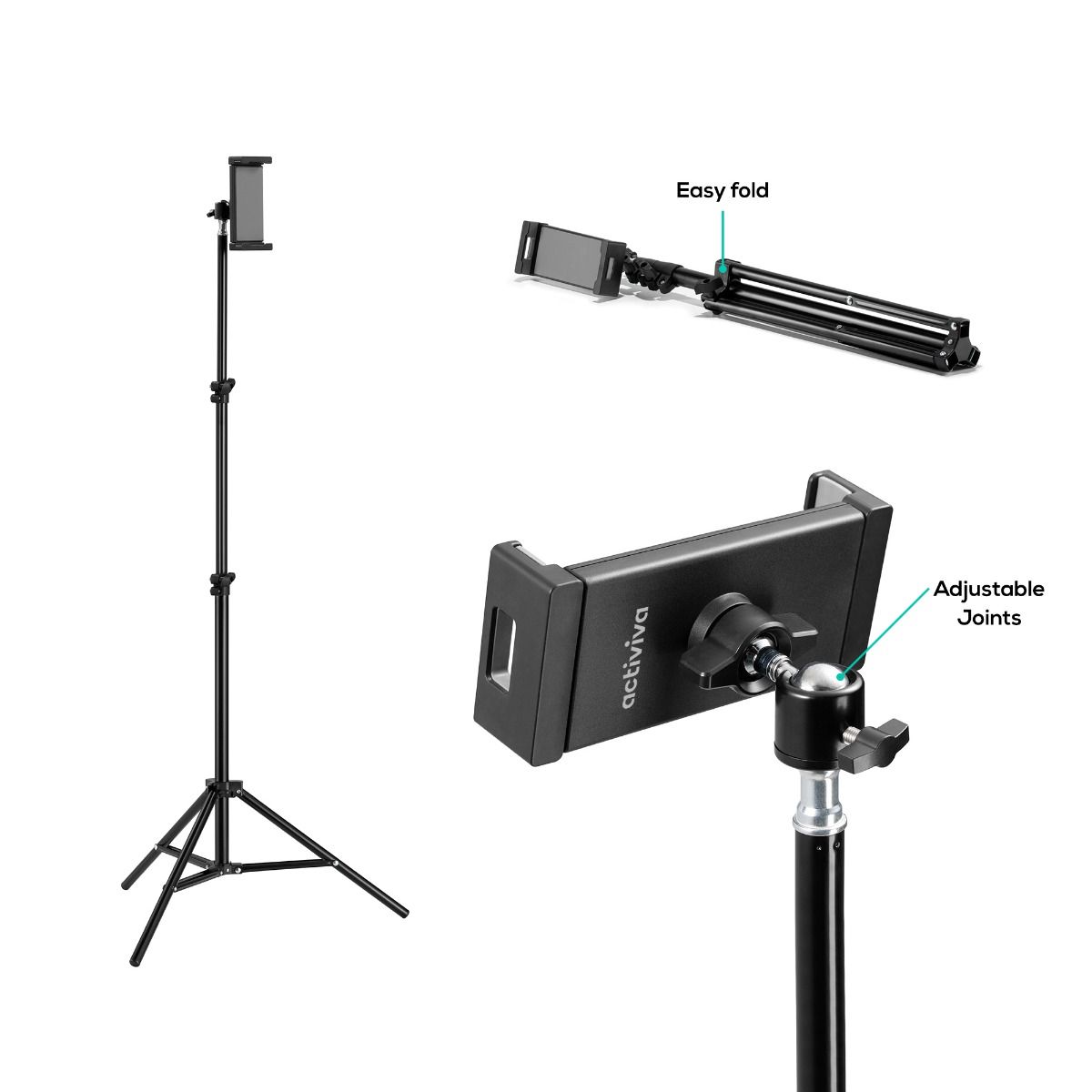 Activiva Universal Tablet & Phone Tripod Stand - Portable & Adjustable MBEAT