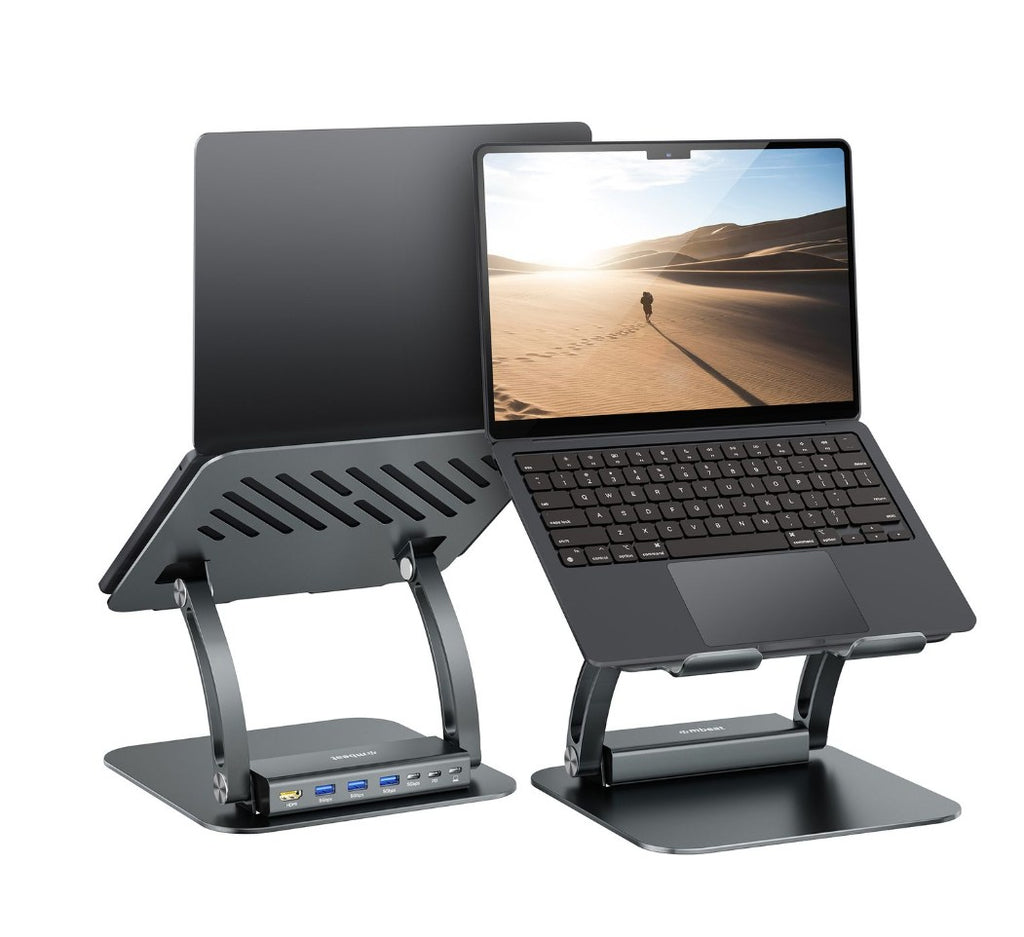 mbeat Stage P6 Ergonomic Laptop Stand with USB-C Dock & Hub