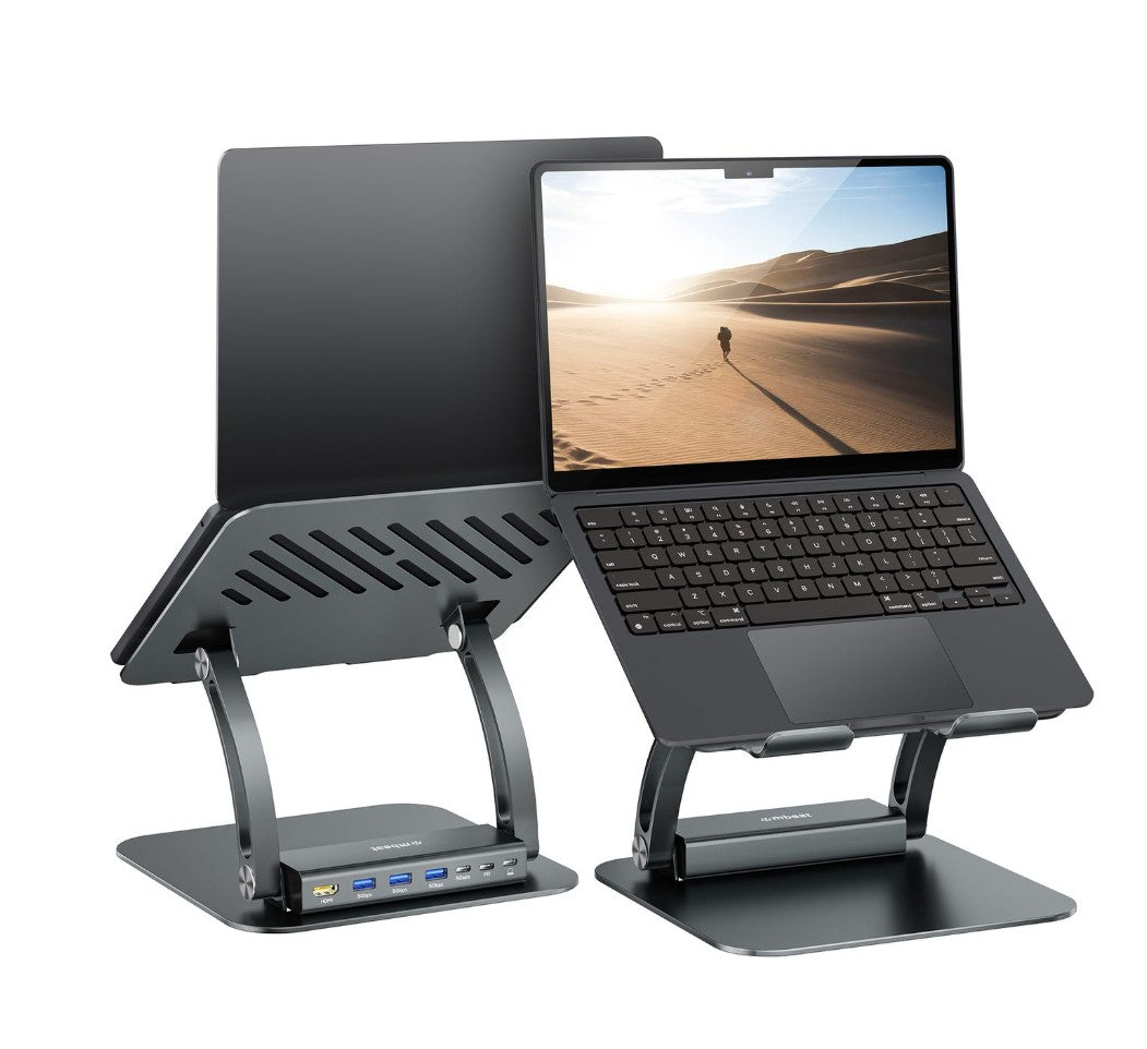 mbeat® Stage P6 Laptop Stand with USB-C Dock - MBEAT MB-STD-P6GRY