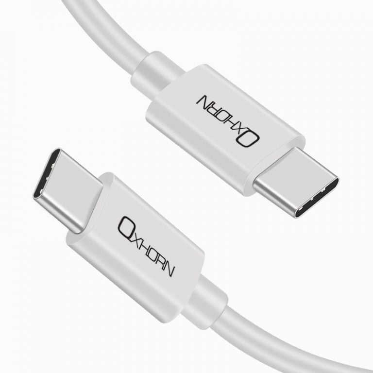 Oxhorn USB C to USB C Fast Charging Cable 100W | E-Marker Chip | 1M White