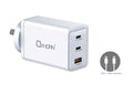 Oxhorn 100W GaN USB-C Fast Charger - 3-Port Laptop & Phone Just You PC