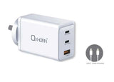 Oxhorn 100W GaN USB-C Fast Charger - 3-Port Laptop & Phone Just You PC