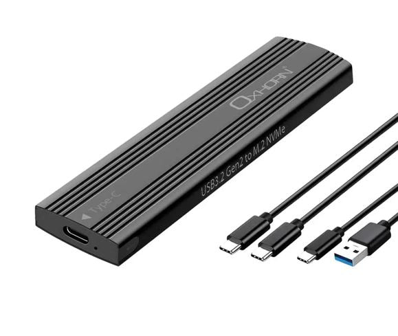 Just You PC Oxhorn USB C 3.2 Gen 2 M.2 NVMe NGFF Enclosure 10 Gbps B+M Key M.2 NVMe SSD up to 4TB 2280/2260/22