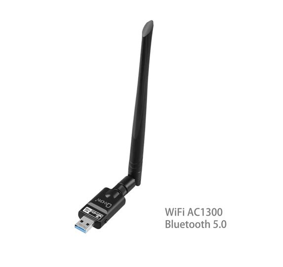Oxhorn USB WiFi Bluetooth 5.0 Combo Adapter - AC1300 Dual Band for PC/Mac Just You PC
