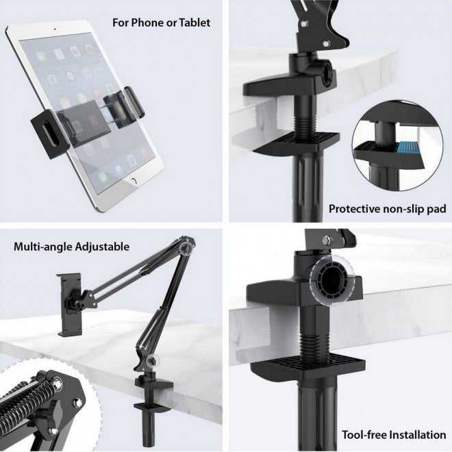 Universal Tablet & Phone Stand - Flexible Long Arm Mount Simplecom
