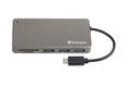 Verbatim USB-C Hub with 3 USB-A ports and SD/microSD card reader