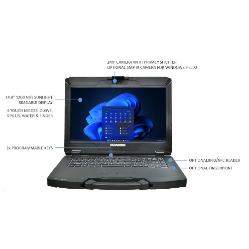 DURABOOK S14I Rugged Laptop - Intel Ultra 5, Win 11, Wi-Fi 7 Durabook