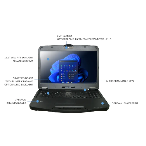 DURABOOK S15 Rugged Laptop - 15 FHD, Intel i5, Win 11 Pro Durabook