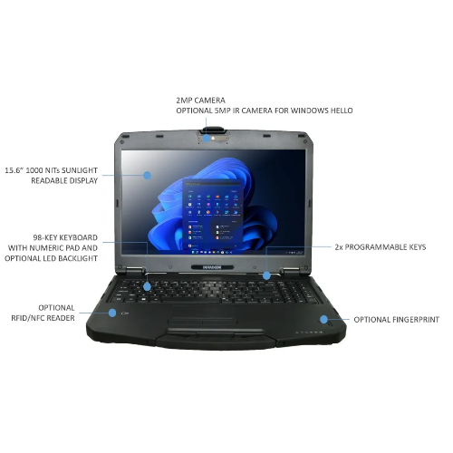 DURABOOK S15 Rugged Laptop - 15 FHD, Intel i7, Windows 11 Pro Durabook
