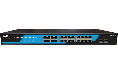Alloy AS1026-P 24-Port Gigabit PoE+ Unmanaged Rackmount Switch Alloy