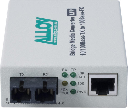 Alloy FCR200SC.40 100Mbps Fast Ethernet Singlemode Media Converter 40Km Alloy