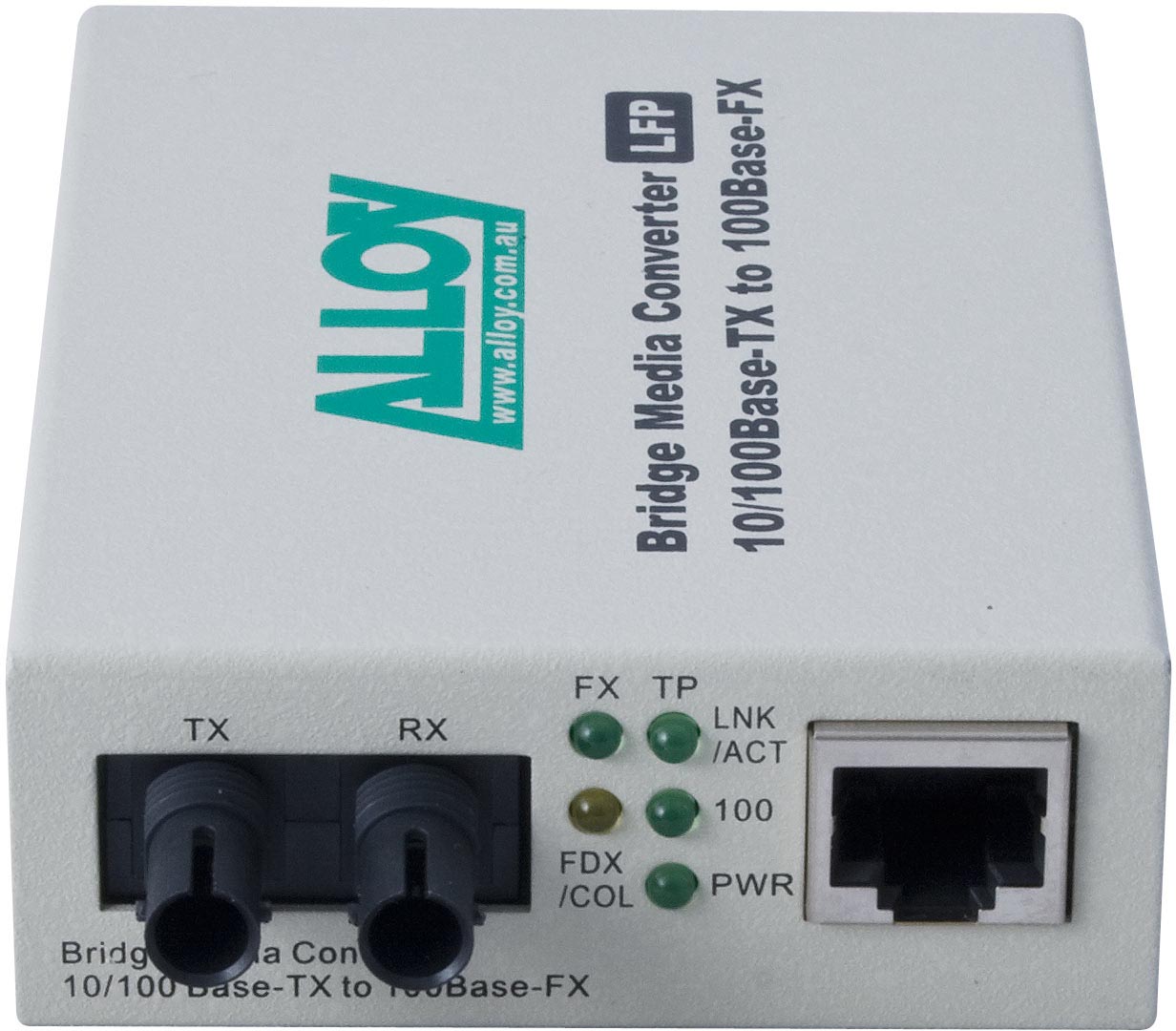 Alloy FCR200STR Ethernet to Multimode Fiber Converter - 2km Range Alloy