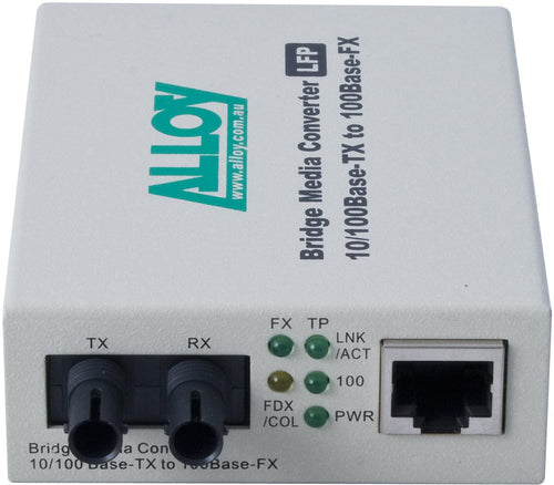 Alloy FCR200STR Ethernet to Multimode Fiber Converter - 2km Range Alloy