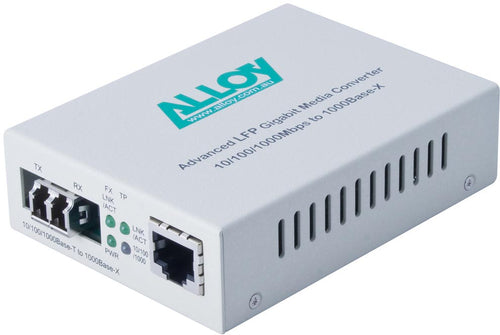Alloy GCR2000LC Gigabit Ethernet to Multimode Fiber Media Converter LC Alloy