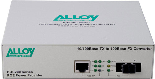 Alloy POE200LC Fast Ethernet PoE Media Converter | Power IP Devices Alloy